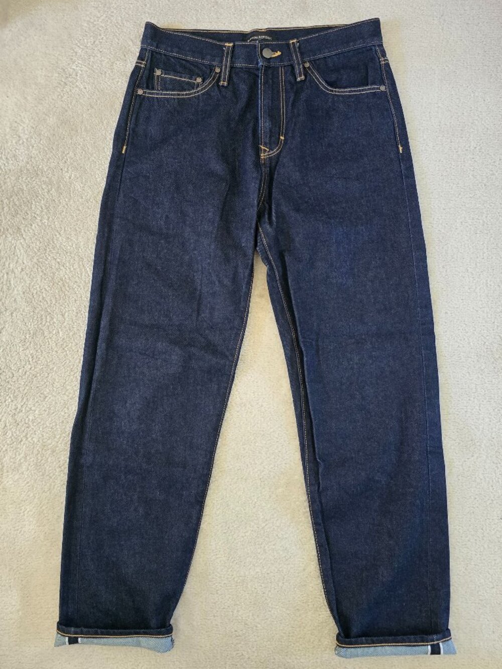 NWOT Banana Republic Straight Fit Selvedge Jeans Indigo Dark Wash 29 x 30